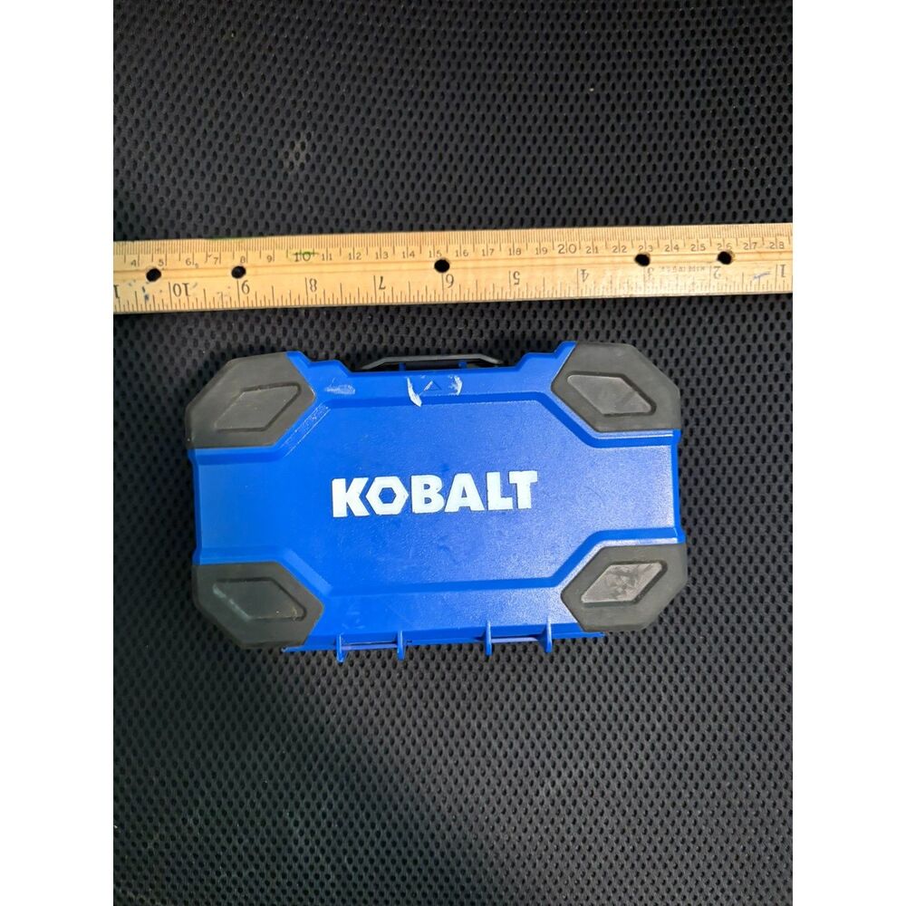 Kobalt tool kit 50 pc drill and driver bit set in blue hard case